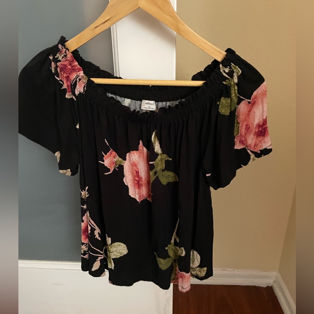 wilfred off the shoulder shirt